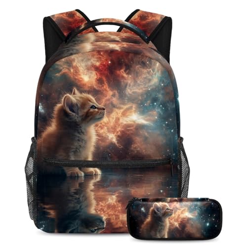 Sac à dos bébé chat étoilé résistant pour ranger toutes les fournitures scolaires sans effort