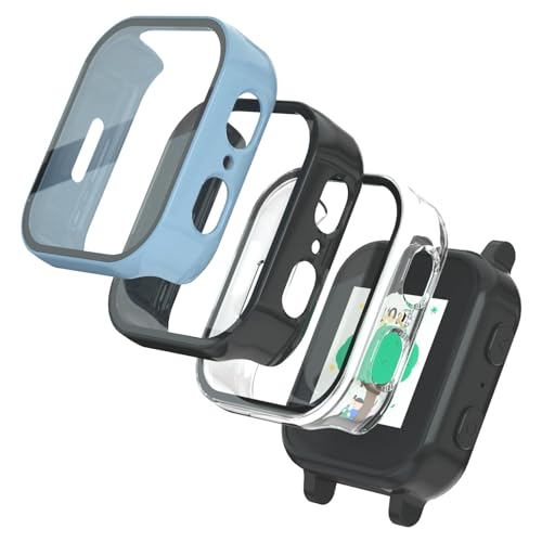 Protections d'écran en verre trempé rigide transparent lot de 3 bleu noir