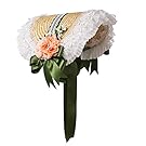 Girls Women Victorian Bonnet Hat Lolita Lace Flower Sun Hat