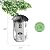 Metal Bird Feeder for Outdoors Hanging, Wild Bird Feeders with 5 Ports & Squirrel Proof, Garden Yard Outside Decoration, Large Seed Capacity, Waterproof Design (White/Black)