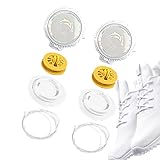 Xinhuju Zapatillas de cordones no corbata - hebilla giratoria no atar cordones | Liberación rápida de alambre de metal de suministro de zapatos deportivos para, Blanco, ver descripción