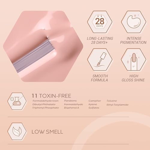 Image of DUDUSTRONG Bolt Bee Gel Glossy Finish Nail Polish Kit Nude Gel Nail Polish Set - 6 Colors Neutral Skin Tone Gel Polish Led Nail Art For Women (A3 Fashion Shown (02+05+123+62+19+126)), 90 Ml