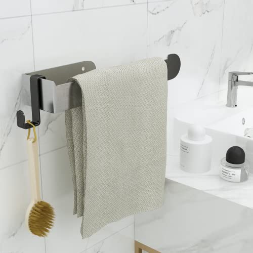 AWOOM Handtuchhalter Ohne Bohren, 304 Edelstahl Selbstklebend oder Bohren Handtuchring, Geschirrtuchhalter Wandhandtuchhalter für die Küche Badezimmer (23.5cm) Cover