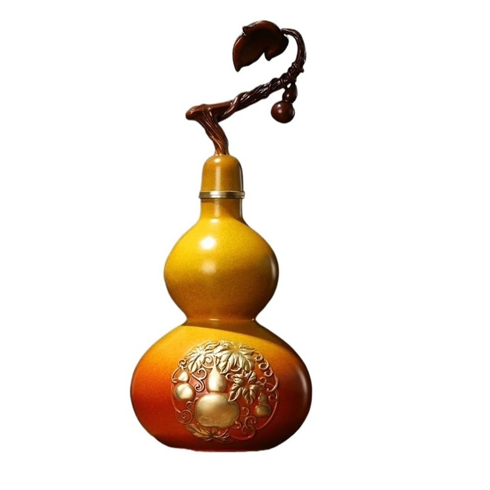 AFGFGHES Statue Copper Desktop Gourd Ornaments Home Living Room Handmade Statue Study Office Decoration Crafts Bronze Sculpture Brass Figurine