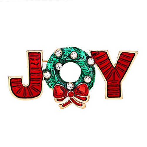 Christmas JOY Brooches Holiday Joy Pins for Women Girls Infants Brooches Pins Set (A JOY)