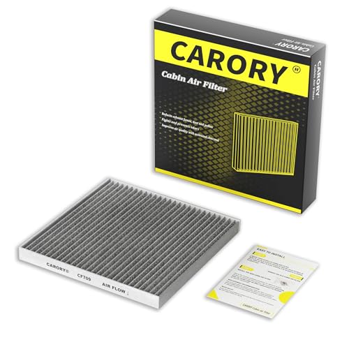 CARORY Cabin Air Filter w/Activated Carbon for Hyundai Accent 12–17, Tucson 05–15, Veloster 12–17, Kia Forte 10–13, Forte Koup 10–13, Forte 5 12–13, Rio 06–17, Rondo 07–12, Sportage 05–16 and More