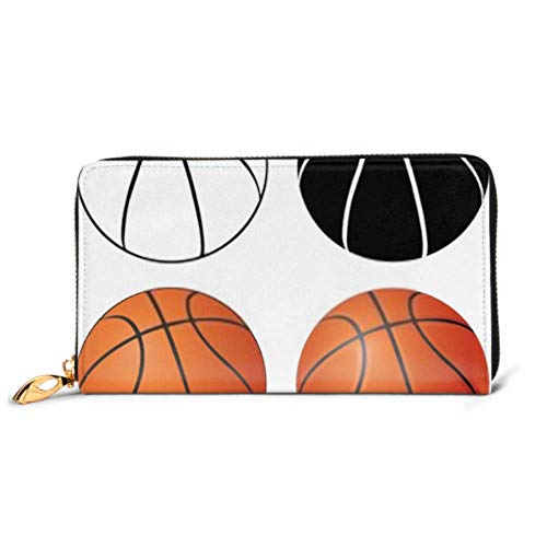 Preisvergleich Produktbild JHGFG Mode Handtasche Reißverschluss Brieftasche Basketball Illustration Vier Versionen Ranging Einfache Telefonkupplung Geldbörse Abendkupplung Blockieren Leder Brieftasche Multi