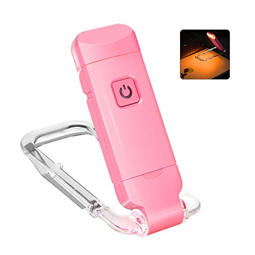 Image of LUXSWAY USB Rechargeable Book Light for Reading,Small Book Reading Light in Bed,Clip On Bookmark Kids Light for Bed,Brightness Adjustable for Eye Care,2 4000K and 2 1550K LEDs for Bookworms