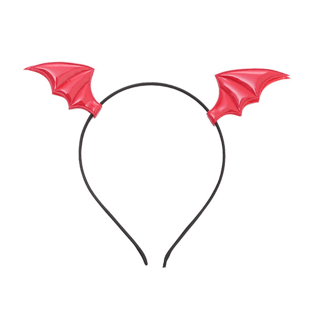 Wastebin Women's Red Cartoon Bat Wing Headbands Bat Hair Hoop For Halloween Party Wear Hairband Cosplay Theme For Creative Party Costume