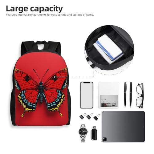 Mochila para senderismo unisex con diseño de mariposas miniatura 6