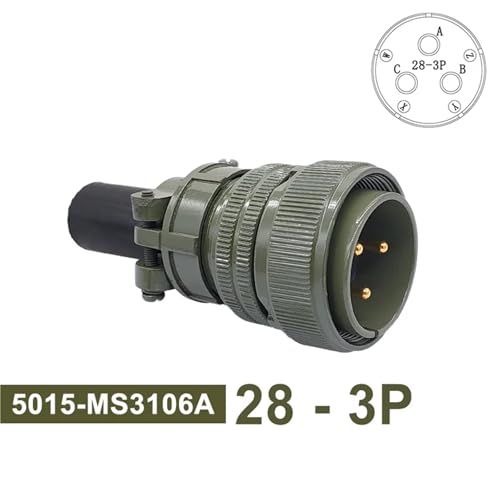 Conectores militares MIL STD 5015 MS3106A enchufe circular 28-3P resistente 2