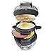 Sandwichmaker 3 in 1, tostapane con anello per cuoci uova, mini sandwich maker, pressa automatica per hamburger, piastra per waffle, per croissant, muffin inglesi, mini waffle, argento