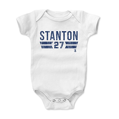 500 LEVEL Giancarlo Stanton Baby Infant One Piece Bodysuit (3-6 Months, White) - Giancarlo Stanton Font B