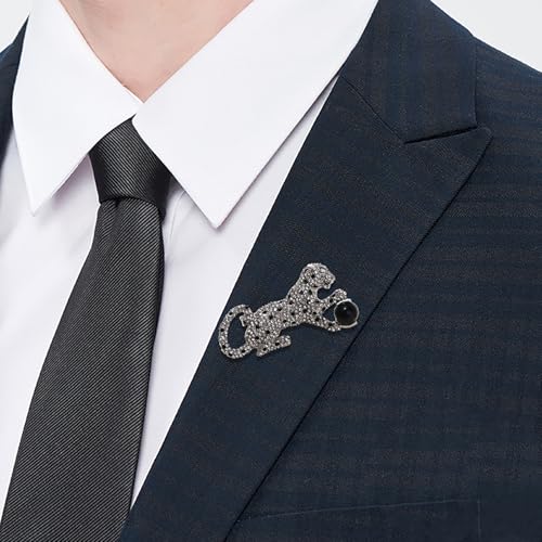 Image of Animal Brooch for Men Vintage Metal Wildlife Lapel Pin Suit Jacket Badge Fashion Accessories for Men