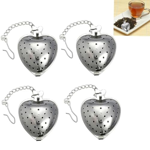 BOBOZHONG Infusores de Té,4 Piezas Bola de Infusión de Té de Acero Inoxidable,Filtro de té Filtro de Bola Infusor te Colador dete,para teteras, Tazas y Botellas de té