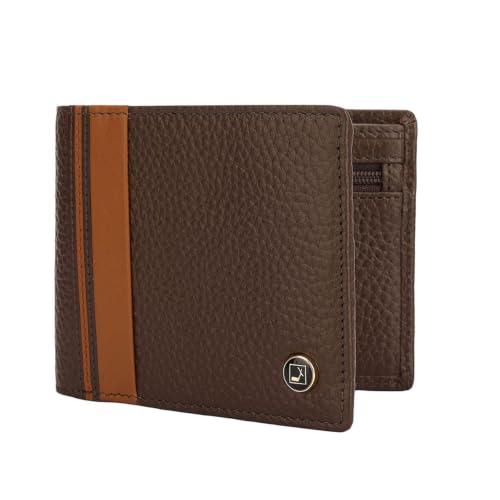 Image of Da Milano RFID Protected Leather Wallet for Men with Card Slot - Mocha Brown