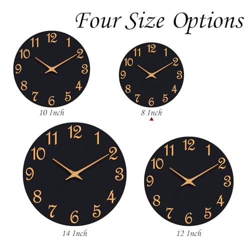 Roymnie ROYMNIE421 Wall Clock, 8 Inch Modern Wall Clocks Battery Operated, Small Silent Non Ticking Clock Decorative For Kitchen, Bathroom, Bedroom thumb #4