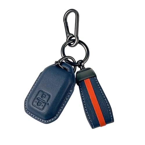 Image of Keyzone Royal Leather Key Cover for Victoris, Swift, DZire, Baleno, Ertiga, Grand Vitara, Brezza, Fronx, Jimny XL6, Ignis, Glanza, Urban Cruiser Hyryder, Rumion 2 Button smart Key (Celestial Blue)