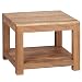 Produktbild Wohnling Couchtisch Massiv-Holz Akazie 60 x 60 cm Wohnzimmer-Tisch Design dunkel-braun Landhaus-Stil Beistelltisch Natur-Produkt Wohnzimmermöbel Unikat modern Massivholzmöbel Echtholz rechteckig
