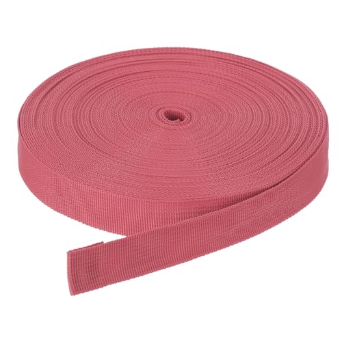DMiotech 25 Yard x 1 Inch Width Nylon Webbing Strap Poly Flat Webbing Strapping for DIY Craft Backpack Strapping, Sewing, Outdoor Gear Repair, Watermelon Red