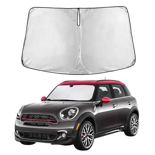 Image of Autovir Windshield Sun Shade Fit for 2011-2014 2015 2016 Mini Countryman Cooper Sunshade, Front Car Window Shades Sun Visor, Blocks UV Rays & Heat, Car Accessories