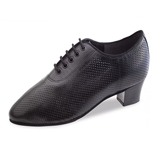 Chaussures d'entraînement Anna Kern 570-35 talon bloc 3,5 cm danse de salon cuir noir