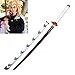NIANXINN Rengoku Kyoujurou Miecz Katana Drewno Miecz Samuraja Zabawka Slayer Rekwizyt Cosplay Miecz Miecz Samuraja Zabawka Dla Fanów Anime/Całkowita Długość: 41 Cali/Nagi Nóż