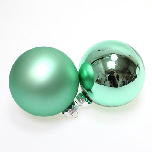 Boules de noël en verre blanc opal de 10 cm pour sapin traditionnel - 3