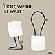 Campo Libre.® LENI I Campinglampe I Outdoorlampe zum Aufhängen, Hinstellen und Montieren I dimmbare Campingleuchte I wasserfestes Campinglicht, LED Tischlampe bis zu 200h, wiederaufladbar via USB-C