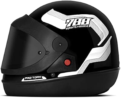 Capacete Fechado Automático Pro Tork Sport Moto 788 Viseira Fumê Branco 58