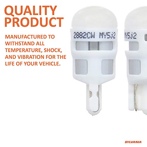 Sylvania - 194 T10 W5W Zevo Led White Bulb - Bright Led Bulb, Ideal Fo Interior Lighting - Map, Dome, Trunk, Cargo And License Plate (Contains 1 Bulb) #TOP7