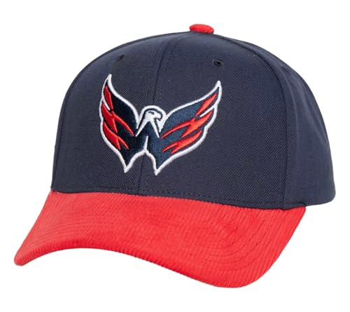 Mitchell & Ness Washington Capitals NHL Cord Pro Snapback Hat Cap Navy