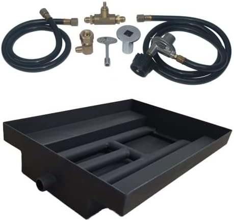 27 in. 14GA Powder Coated Burner Island Kit - Liquid Propane