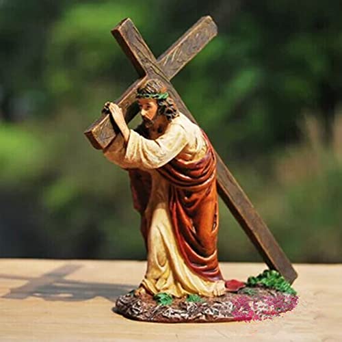 Colcolo Handgeschilderd religieus beeld Jezus kruis kruis kruis katholiek figuur van - Image 6