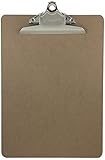 Letter Size Clipboard Standard Clip 9'' x 12.5'' Hardboard Single (Pack of 1)
