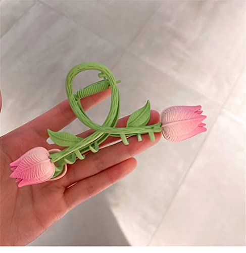 Tulip Daisy Hair Clip Claws Flower Hairpin for Women Shark Clip Headdress Makeup Bath Hair Accessories Fashion Sweet Flower Hair Clips for Women and Girls (B) - Image 4