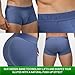 Rounderbum Men’s Lift Tech Boxer Trunk – Blue Ice, Medium – Hidden Band Butt Lifting Underwear for Men, No Padding, Cotton-Stretch, 3 Colors