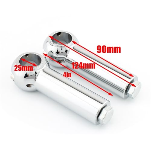 Abrazadera de manillar de 4 pulgadas para motos con barras de 2.5 cm 3