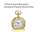 I-MART Smooth Vintage Pocket Watch with Chain (Gold)