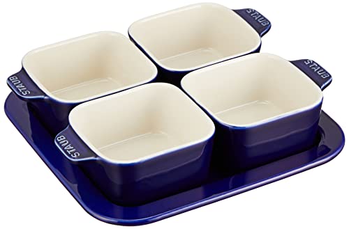 staub �X�g�E�u �u �A�y�^�C�U�[�Z�b�g �u���[ �v �Z���~�b�N ���M�Z�b�g �y���{���K�̔��i�z18.7×18.7cm Appetizer Set 40511-121