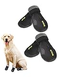 GGR Dog Shoes Pet Boots 4 Pcs Outdoor Waterproof and Wearproof Running Shoes for Dogs Pet Rain Boots...