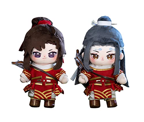 アニメ「魔道祖師（まどうそし）」魏無羨＆藍忘機セット-騎射服Ver. ぬいぐるみ20cm キャラクタードール 着せ替え 可愛い人形 公式グッズ