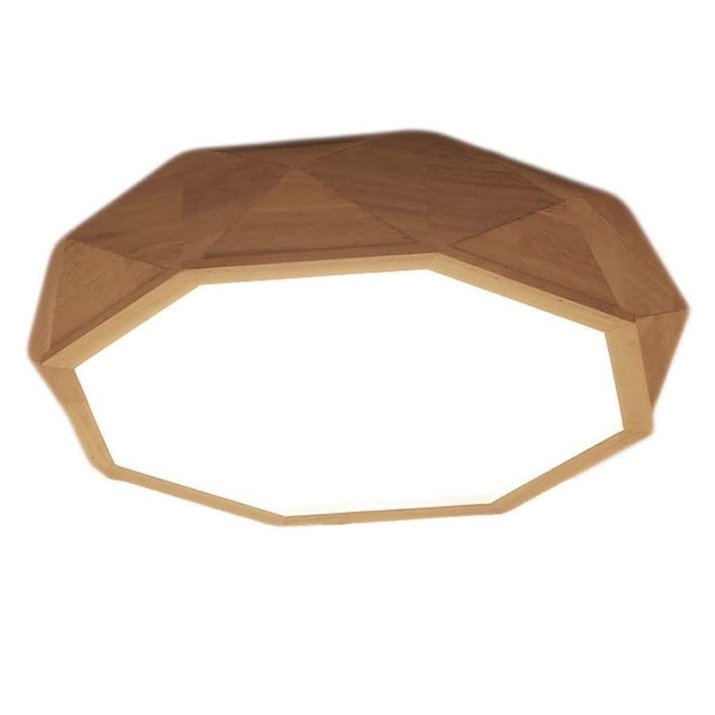 Luz de techo de madera redonda LED con tres tonos de iluminación WouND 6