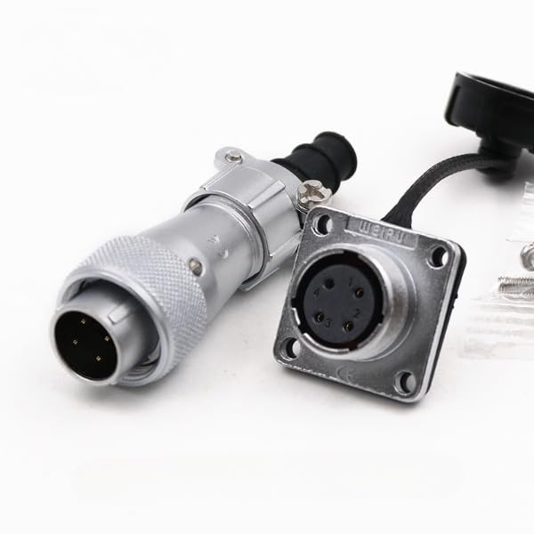 WF16 4pin Series Waterproof Aviation TI/Z Connector Straight Cable Square Receptacle Male Plug and Female Socket