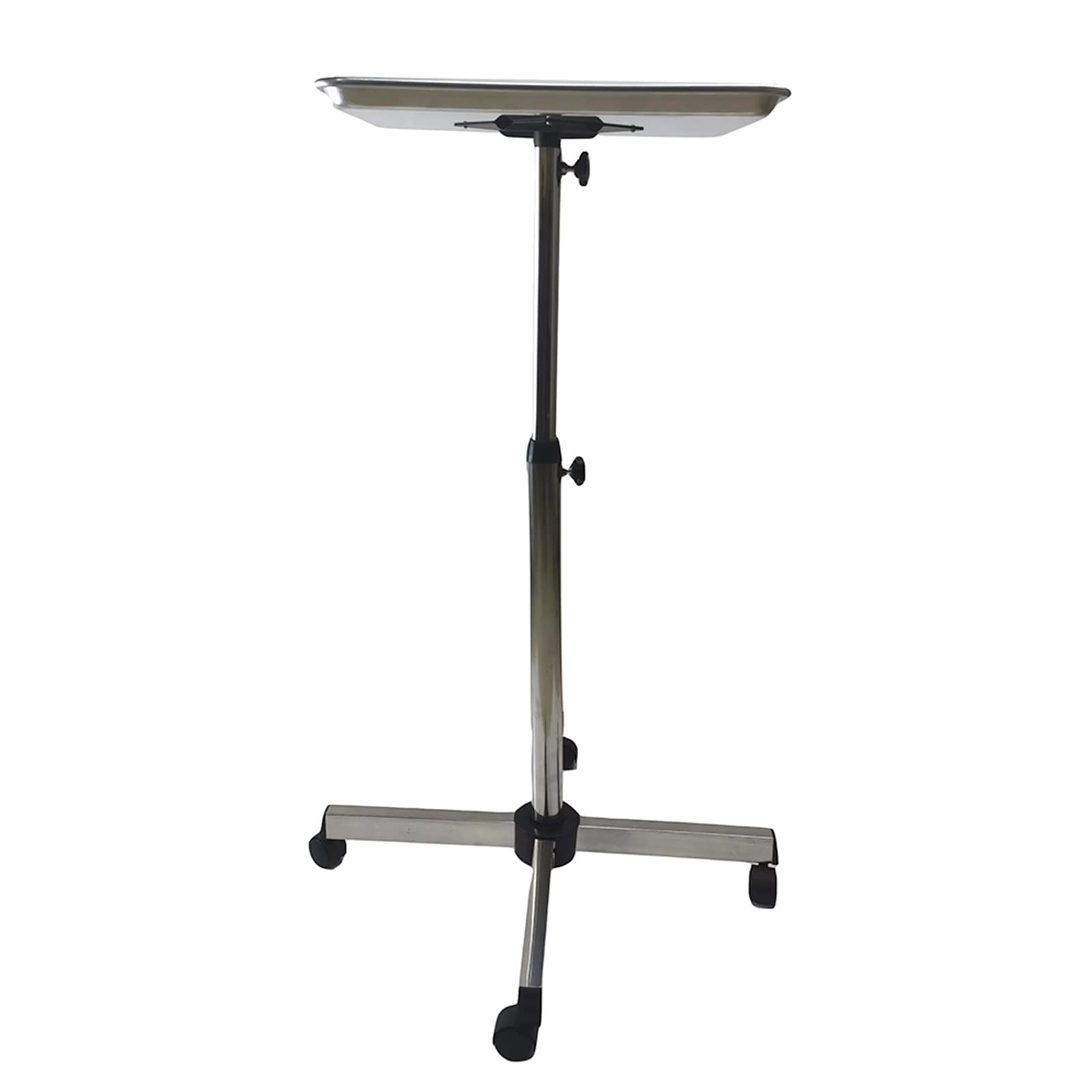 Carrito de trabajo de metal con ruedas, altura ajustable, bandeja para peluquería, carrito de salón