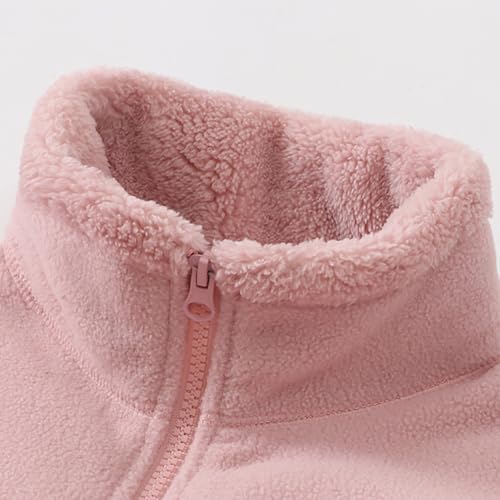 LittleSpring Neutral Boys Girls Fleece Zip Up Jackets with Sherpa Lined2