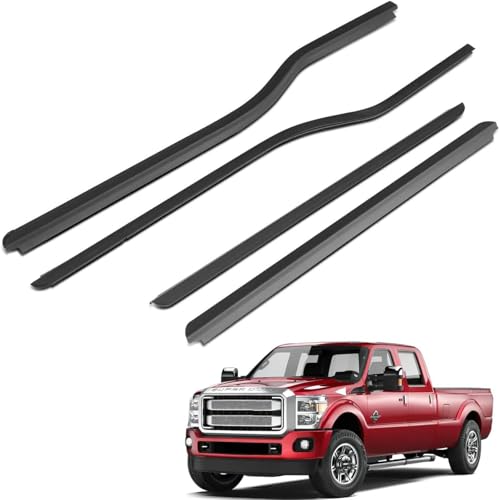 A-Premium 4PCS Window Molding Trim Weather Stripping Kit Compatible with Ford F-250 F-350 F-450 Super Duty 1999-2016, Replace F81Z2521452AA, F81Z2521453AA