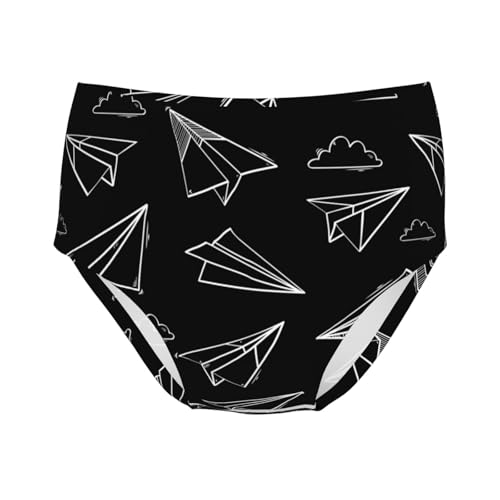 Paper Airplane Girls' Underwear Soft Cotton Little Girls Panties Comfort Briefs