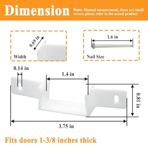 10Pcs 6578 Nylon Pocket Door Bottom Guide & 20Pcs N7015 Plastic Door Bottom Guide Kits miniatura 3