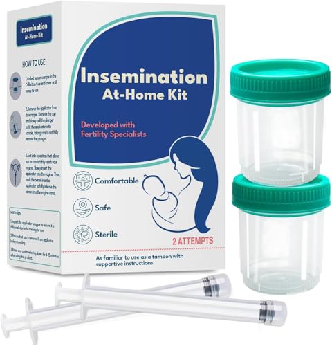 Insemination Kit at Home for Natural Conception - Fertility Support for Women and Families, Includes 2 Applicators & 2 Collection Cups